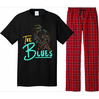 Guitarist Musician Blues Guitar Vintage Blues Music Lover Pajama Set