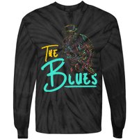 Guitarist Musician Blues Guitar Vintage Blues Music Lover Tie-Dye Long Sleeve Shirt