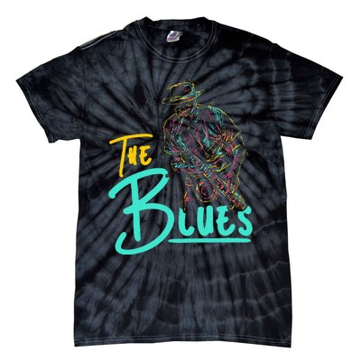 Guitarist Musician Blues Guitar Vintage Blues Music Lover Tie-Dye T-Shirt