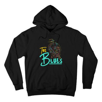 Guitarist Musician Blues Guitar Vintage Blues Music Lover Tall Hoodie