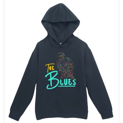 Guitarist Musician Blues Guitar Vintage Blues Music Lover Urban Pullover Hoodie