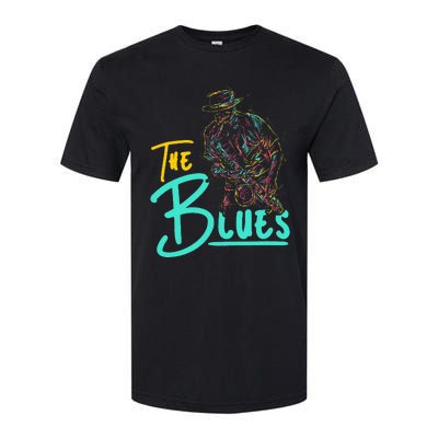 Guitarist Musician Blues Guitar Vintage Blues Music Lover Softstyle CVC T-Shirt