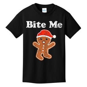 Gingerbread Man Bite Me Christmas Cookie Costume Kids T-Shirt