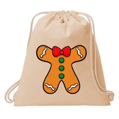 Gingerbread Man Body Costume For Halloween Or Christmas Drawstring Bag