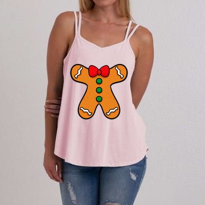 Gingerbread Man Body Costume For Halloween Or Christmas Women's Strappy Tank