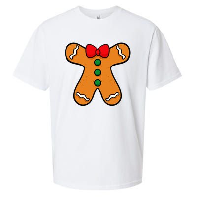 Gingerbread Man Body Costume For Halloween Or Christmas Sueded Cloud Jersey T-Shirt