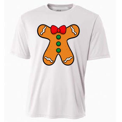 Gingerbread Man Body Costume For Halloween Or Christmas Cooling Performance Crew T-Shirt