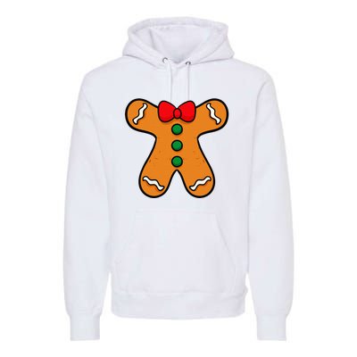 Gingerbread Man Body Costume For Halloween Or Christmas Premium Hoodie