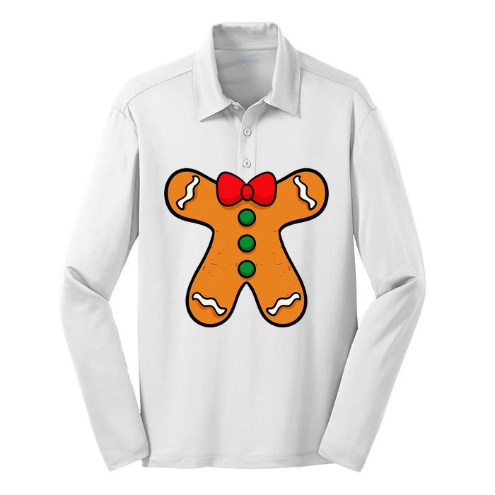 Gingerbread Man Body Costume For Halloween Or Christmas Silk Touch Performance Long Sleeve Polo