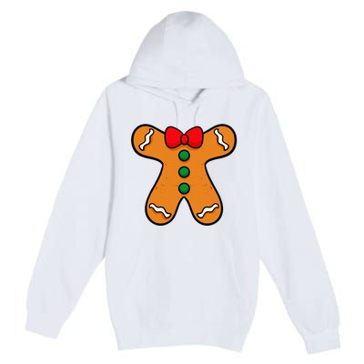 Gingerbread Man Body Costume For Halloween Or Christmas Premium Pullover Hoodie