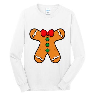 Gingerbread Man Body Costume For Halloween Or Christmas Tall Long Sleeve T-Shirt