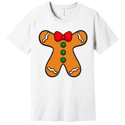 Gingerbread Man Body Costume For Halloween Or Christmas Premium T-Shirt