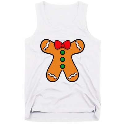 Gingerbread Man Body Costume For Halloween Or Christmas Tank Top