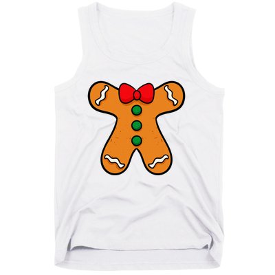 Gingerbread Man Body Costume For Halloween Or Christmas Tank Top