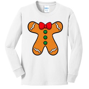 Gingerbread Man Body Costume For Halloween Or Christmas Kids Long Sleeve Shirt