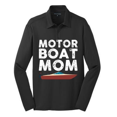 Great Motor Boat Mom Outfit Motorboat Gift Silk Touch Performance Long Sleeve Polo