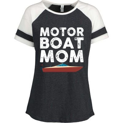 Great Motor Boat Mom Outfit Motorboat Gift Enza Ladies Jersey Colorblock Tee