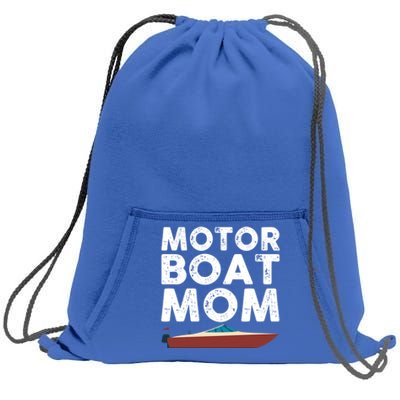 Great Motor Boat Mom Outfit Motorboat Gift Sweatshirt Cinch Pack Bag