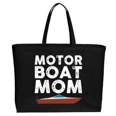 Great Motor Boat Mom Outfit Motorboat Gift Cotton Canvas Jumbo Tote