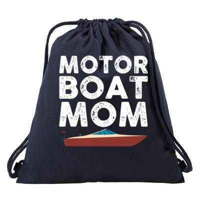 Great Motor Boat Mom Outfit Motorboat Gift Drawstring Bag