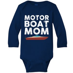 Great Motor Boat Mom Outfit Motorboat Gift Baby Long Sleeve Bodysuit