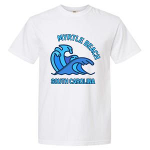 Graphic Myrtle Beach South Carolina Pocket Wave Souvenir Garment-Dyed Heavyweight T-Shirt