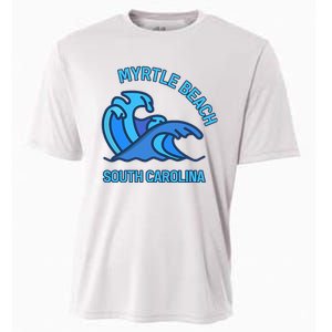 Graphic Myrtle Beach South Carolina Pocket Wave Souvenir Cooling Performance Crew T-Shirt