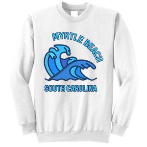 Graphic Myrtle Beach South Carolina Pocket Wave Souvenir Sweatshirt