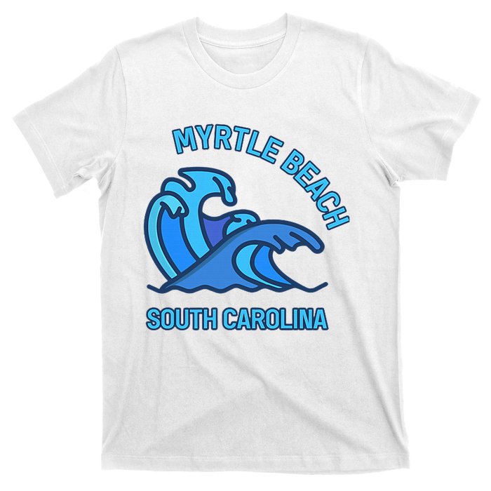 Graphic Myrtle Beach South Carolina Pocket Wave Souvenir T-Shirt