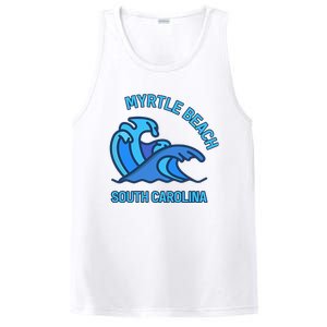 Graphic Myrtle Beach South Carolina Pocket Wave Souvenir PosiCharge Competitor Tank