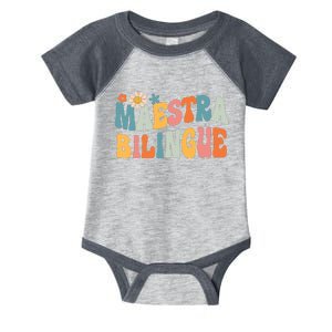 Groovy Maestra Bilingue Spanish Teacher Retro Infant Baby Jersey Bodysuit