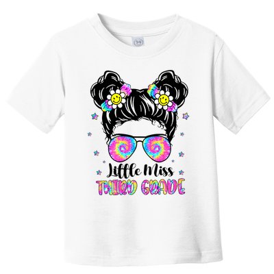 Groovy Messy Bun Third Grade Back To School Toddler T-Shirt