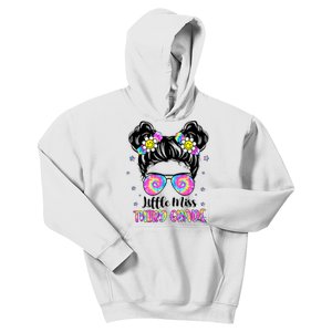 Groovy Messy Bun Third Grade Back To School Kids Hoodie