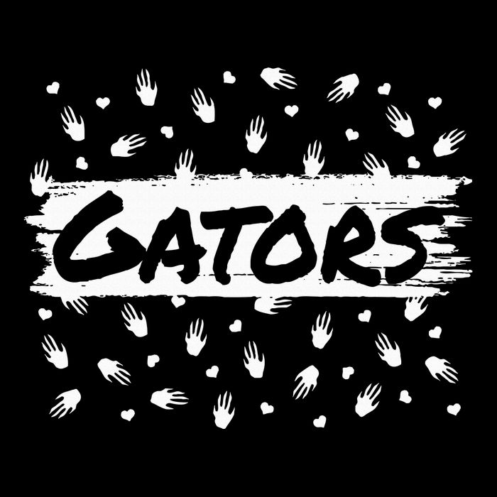 Gators Mascot Back To School Spirit Footprint Heart Leopard Button