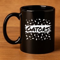 Gators Mascot Back To School Spirit Footprint Heart Leopard 11oz C Handle Ceramic Mug