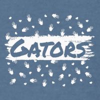 Gators Mascot Back To School Spirit Footprint Heart Leopard Garment-Dyed Sweatshirt
