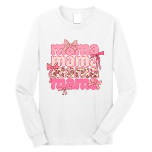 Groovy Mama Bow Tie Happy Mothers Day Long Sleeve Shirt