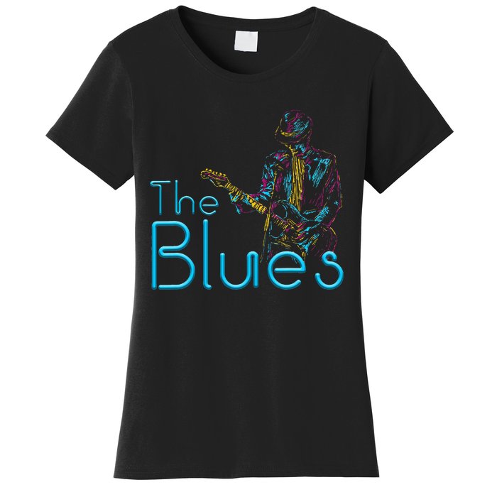 Guitarist Musician Blues Guitar Women's T-Shirt