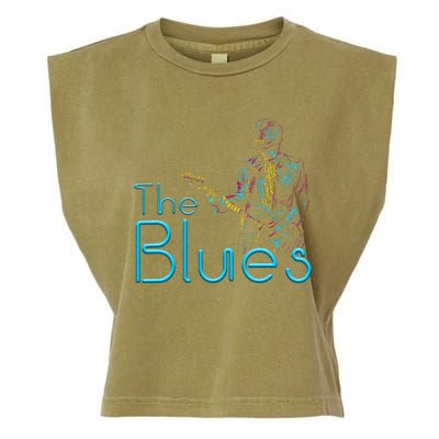 Guitarist Musician Blues Guitar Garment-Dyed Women's Muscle Tee