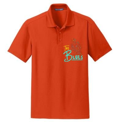 Guitarist Musician Blues Guitar Vintage Blues Music Lover Dry Zone Grid Polo