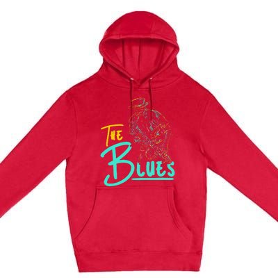 Guitarist Musician Blues Guitar Vintage Blues Music Lover Premium Pullover Hoodie