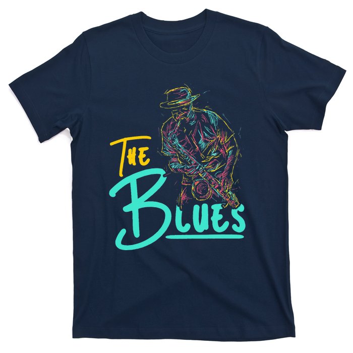 Guitarist Musician Blues Guitar Vintage Blues Music Lover T-Shirt