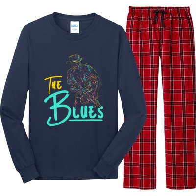 Guitarist Musician Blues Guitar Vintage Blues Music Lover Long Sleeve Pajama Set