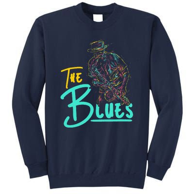 Guitarist Musician Blues Guitar Vintage Blues Music Lover Tall Sweatshirt