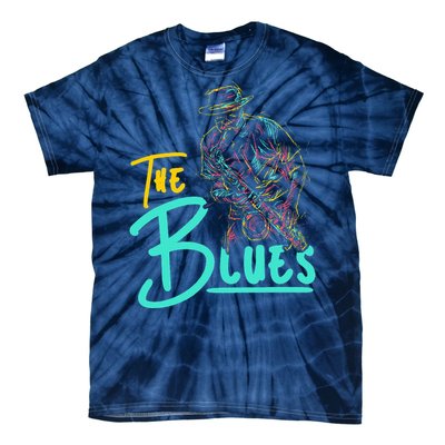 Guitarist Musician Blues Guitar Vintage Blues Music Lover Tie-Dye T-Shirt