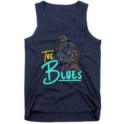 Guitarist Musician Blues Guitar Vintage Blues Music Lover Tank Top