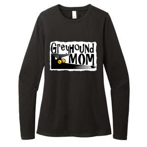 Greyhound Mom (Black) Womens CVC Long Sleeve Shirt