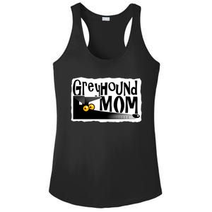 Greyhound Mom (Black) Ladies PosiCharge Competitor Racerback Tank