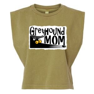 Greyhound Mom (Black) Garment-Dyed Women's Muscle Tee