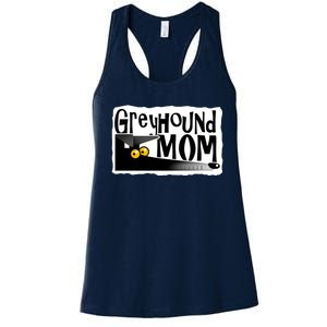 Greyhound Mom (Black) Women's Racerback Tank